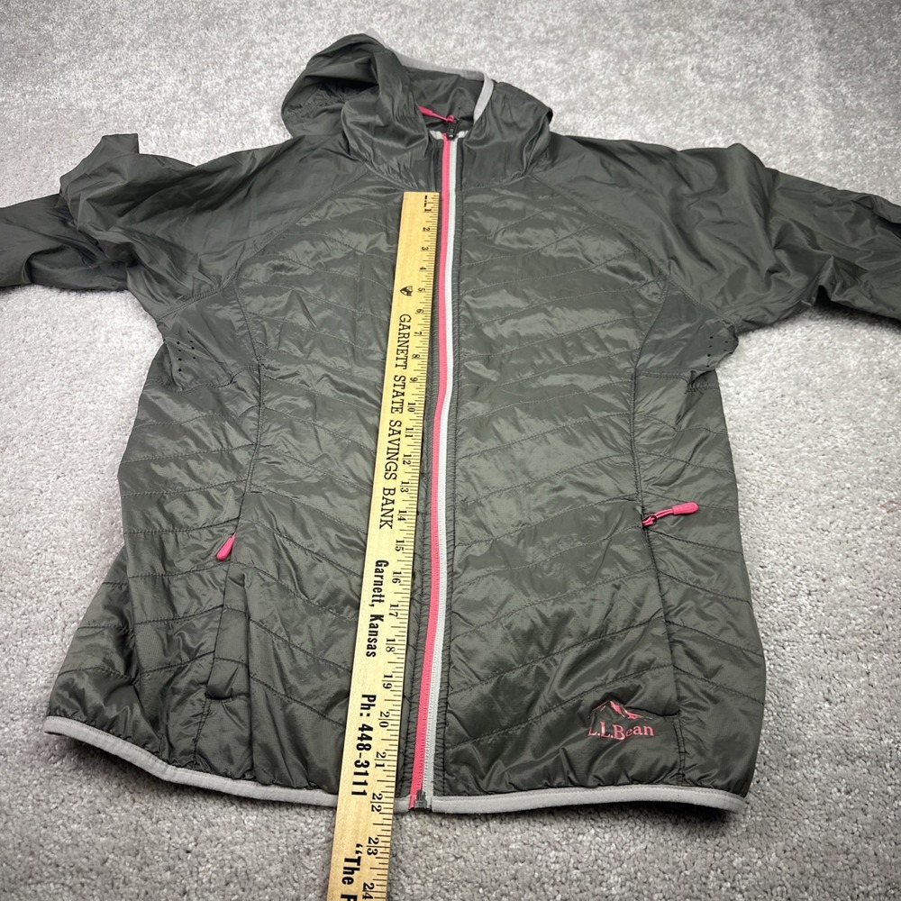 LL Bean Jacket Womens Medium Quilted Puffer Windbreaker Primaloft Running - Picture 7 of 7